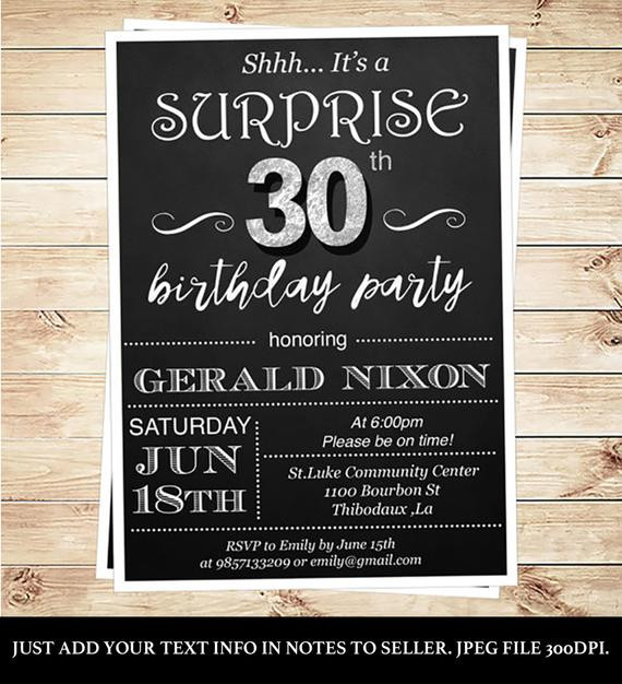 Best ideas about 30th Birthday Invitations For Him
. Save or Pin Surprise 30th birthday invitations for him by Now.