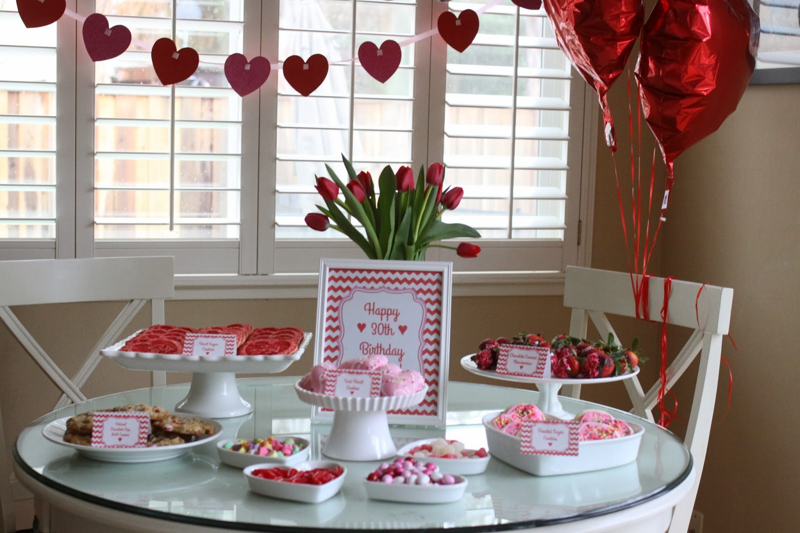 Best ideas about 30th Birthday Party Decorations
. Save or Pin The Larson Lingo A 30th Birthday Party Heart Theme Now.