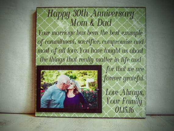 Best ideas about 30Th Wedding Anniversary Gift Ideas For Parents
. Save or Pin Personalized Anniversary Frame Wedding Anniversary Now.