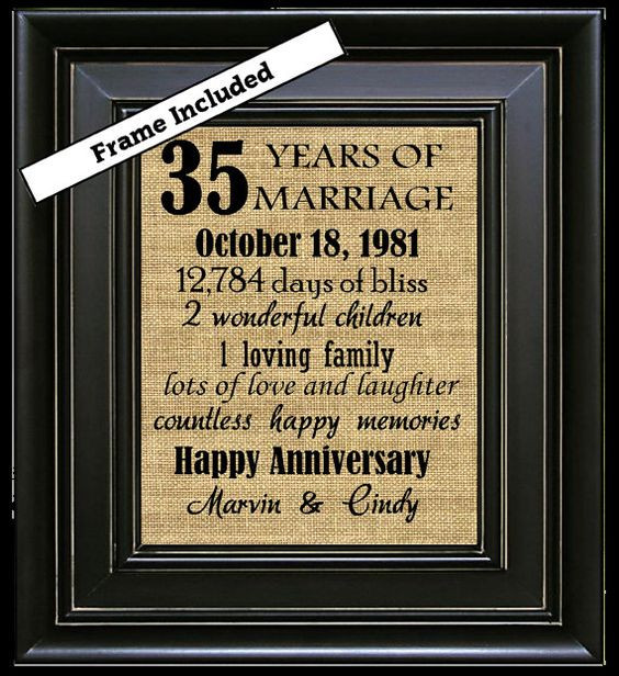 Best ideas about 35Th Anniversary Gift Ideas
. Save or Pin 35th Wedding Anniversary 35th Anniversary Gifts by Now.