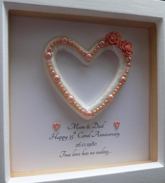 Best ideas about 35Th Anniversary Gift Ideas
. Save or Pin 35th Wedding Anniversary t 35th Anniversary t coral Now.