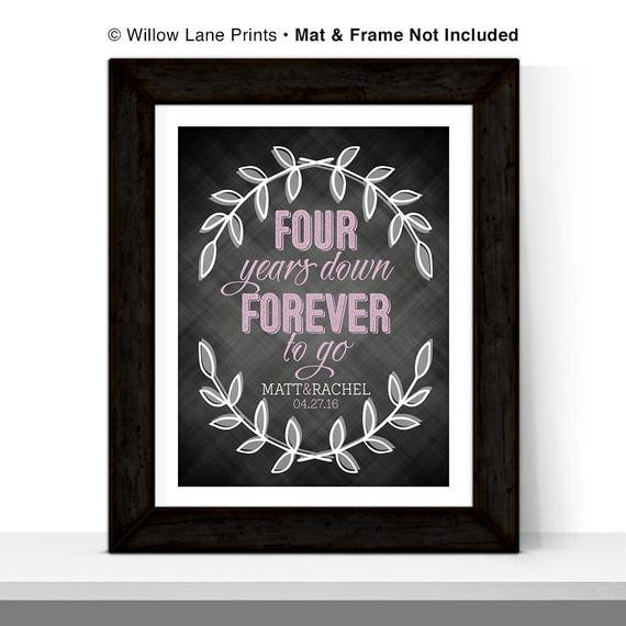 Best ideas about 4 Year Anniversary Gift Ideas
. Save or Pin Personalized 4th wedding anniversary t for him her Now.