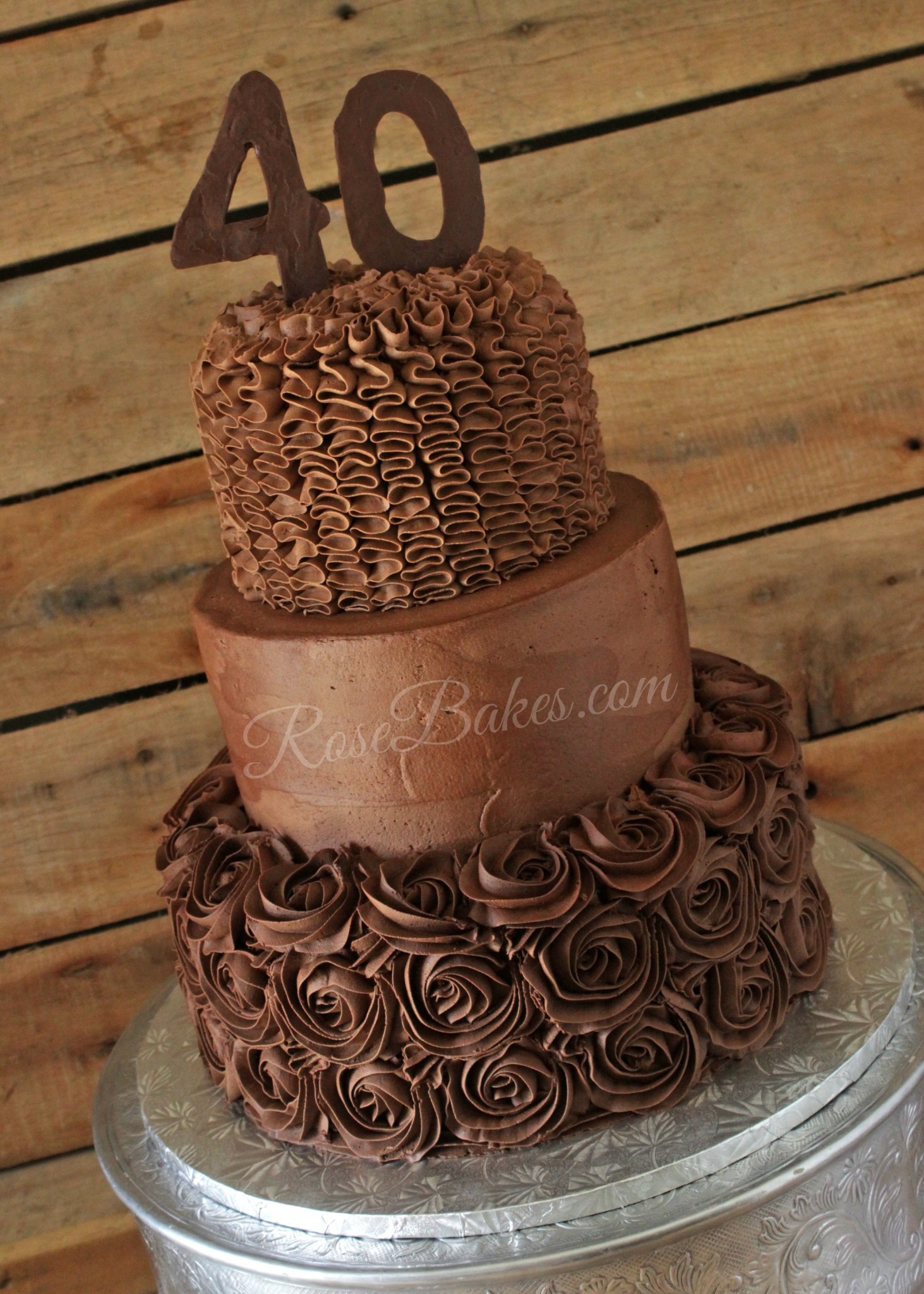 Best ideas about 40 Birthday Cake
. Save or Pin "Over the Hill" 40th Birthday Cake Rose Bakes Now.