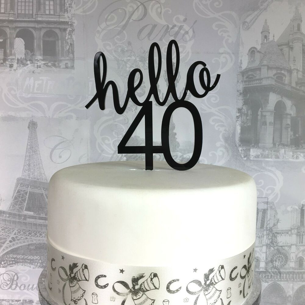Best ideas about 40th Birthday Cake Toppers
. Save or Pin 40th Birthday cake topper 40 acrylic topper any age 18 21 Now.