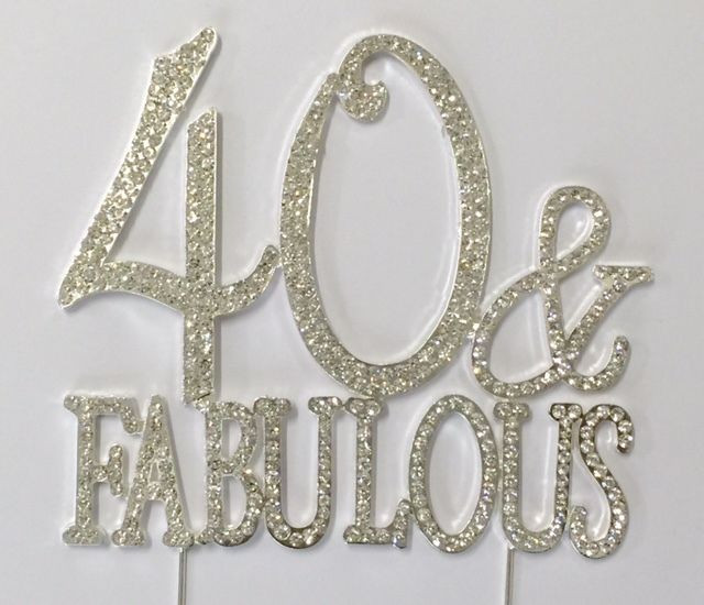 Best ideas about 40th Birthday Cake Toppers
. Save or Pin Silver Rhinestone 40 & FABULOUS 40th Birthday Party Cake Now.
