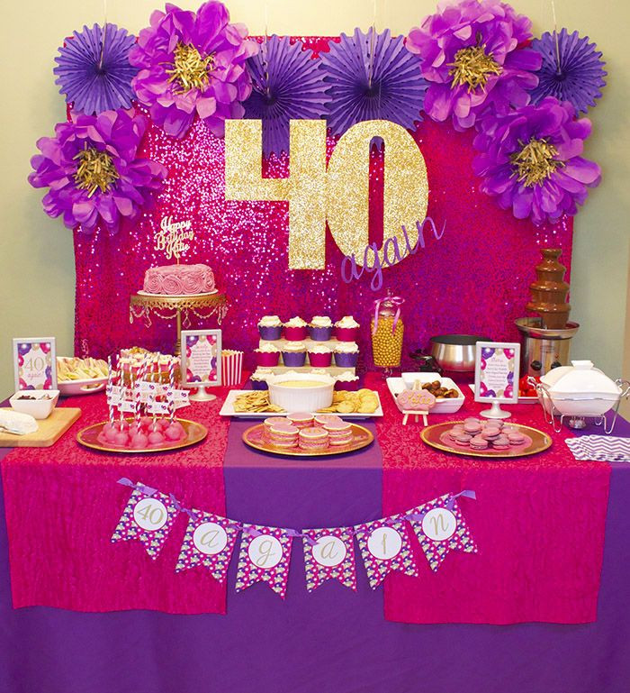 Best ideas about 40th Birthday Decoration Ideas
. Save or Pin 40 Again 40th Birthday Party Celebration lots of gold Now.