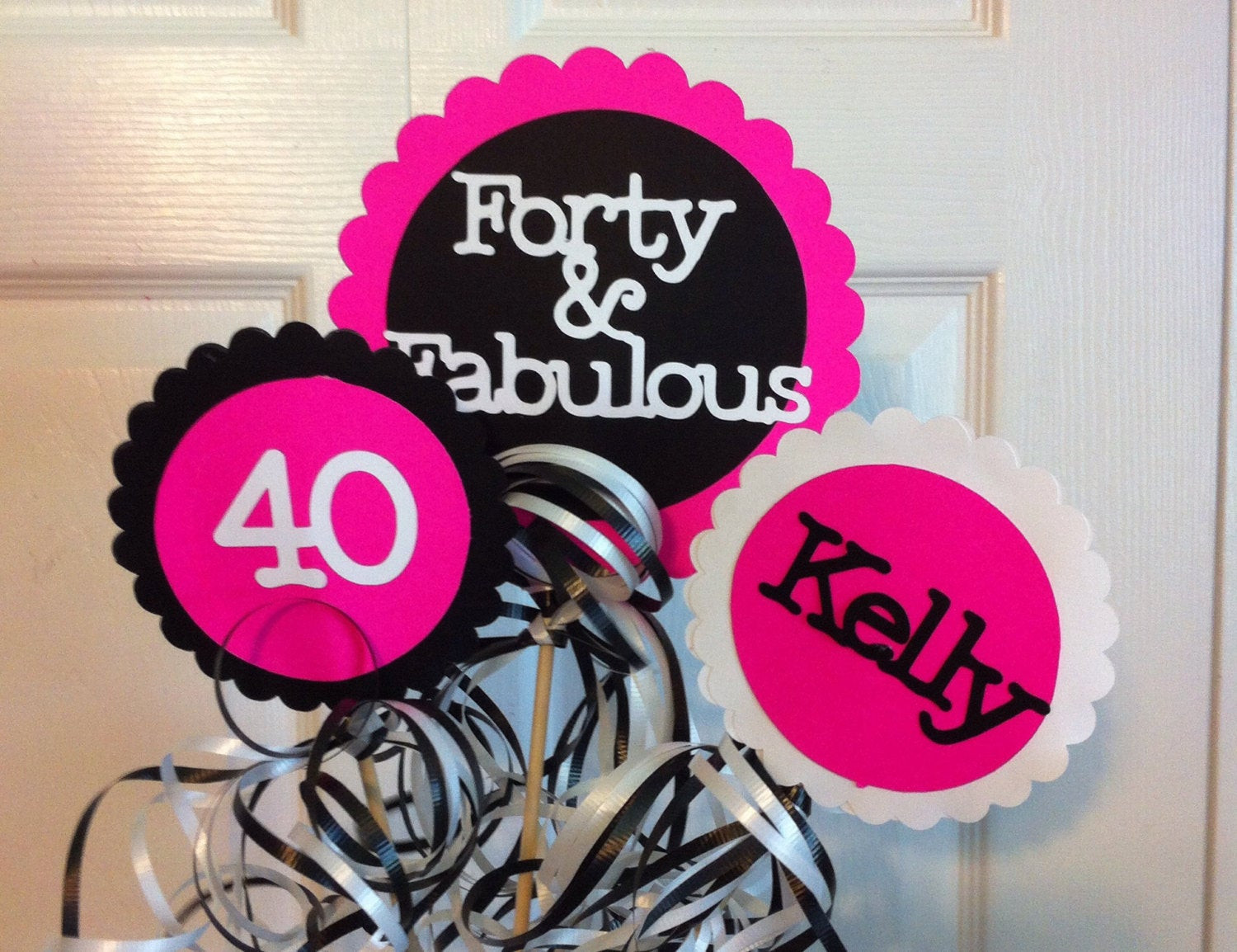 Best ideas about 40th Birthday Decorations
. Save or Pin 40th Birthday Decorations 3 piece Centerpiece Sign Set with Now.