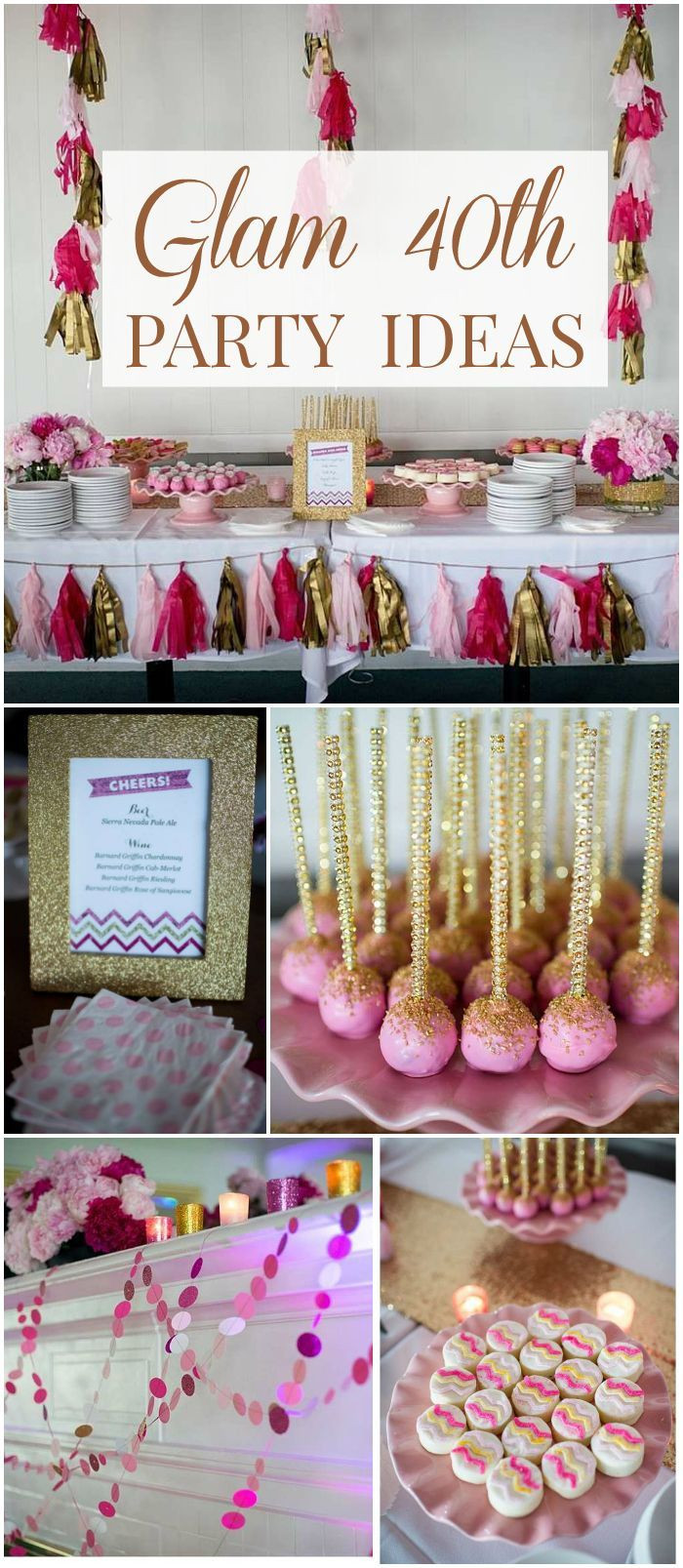 Best ideas about 40th Birthday Decorations For Her
. Save or Pin Glam 40th Birthday Party Birthday "A Glam 40th Birthday Now.