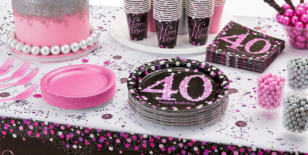 Best ideas about 40th Birthday Decorations For Her
. Save or Pin Pink Sparkling Celebration 40th Birthday Party Supplies Now.