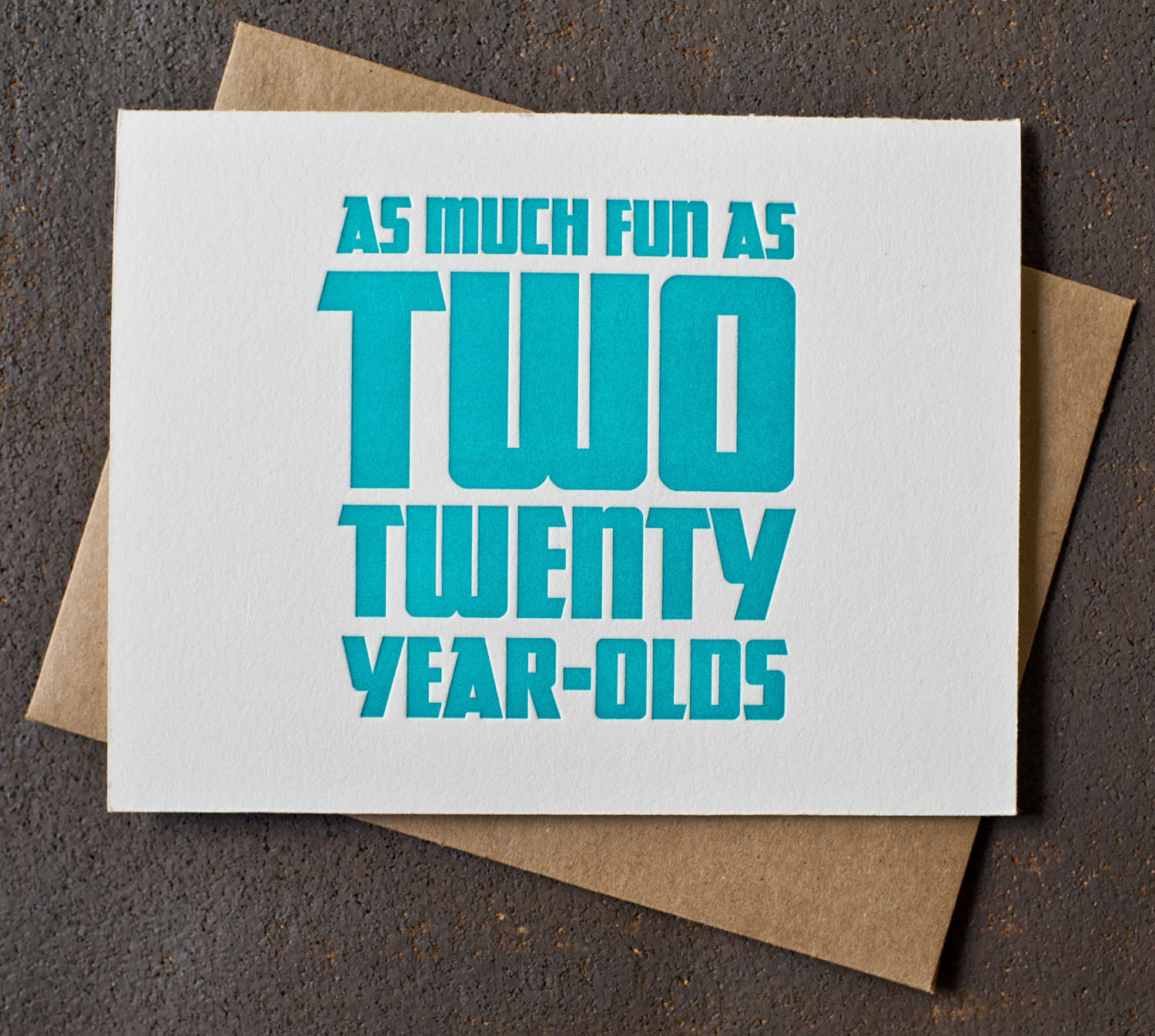 Best ideas about 40th Birthday Funny
. Save or Pin Letterpress 40th Birthday Card Fun As Two 20 Year Olds Now.