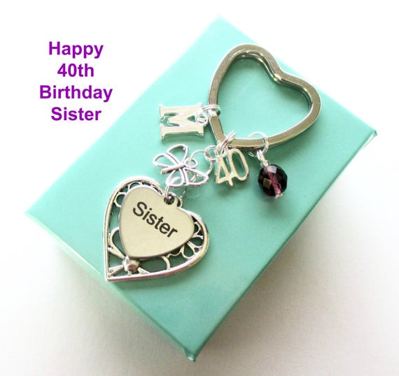 Best ideas about 40Th Birthday Gift Ideas For Sister
. Save or Pin 40th birthday t for Sister Personalised Sister keyring Now.