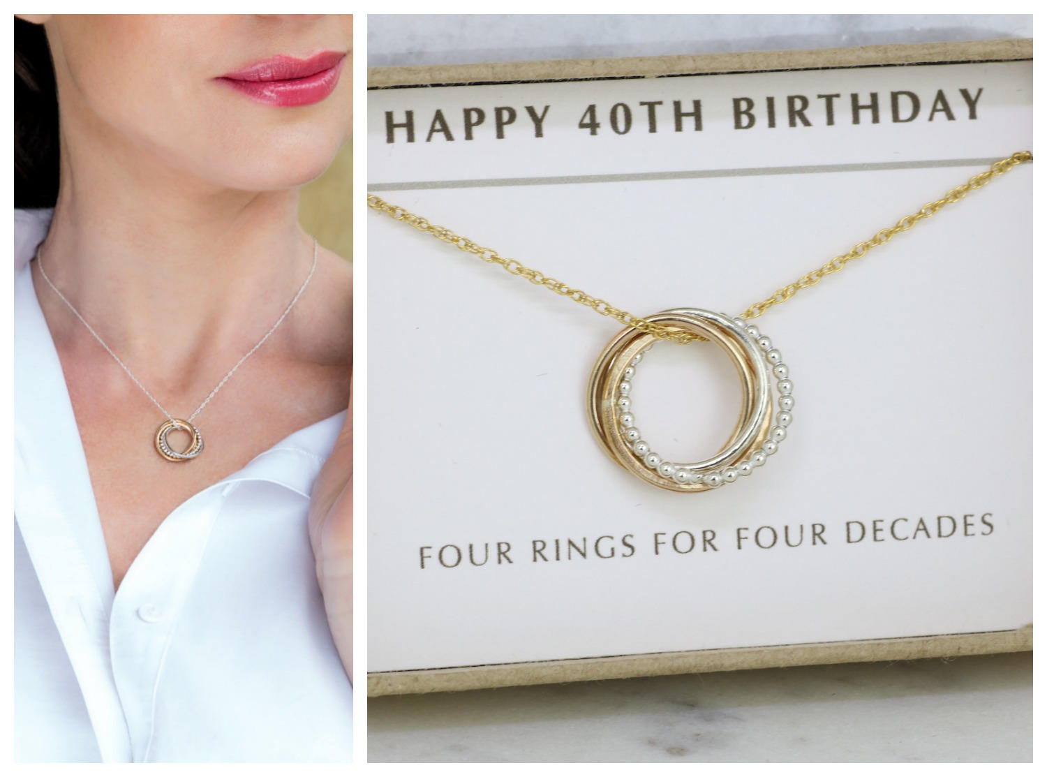 Best ideas about 40th Birthday Gifts For Her
. Save or Pin 40th birthday t for her dainty mixed metal necklace t Now.
