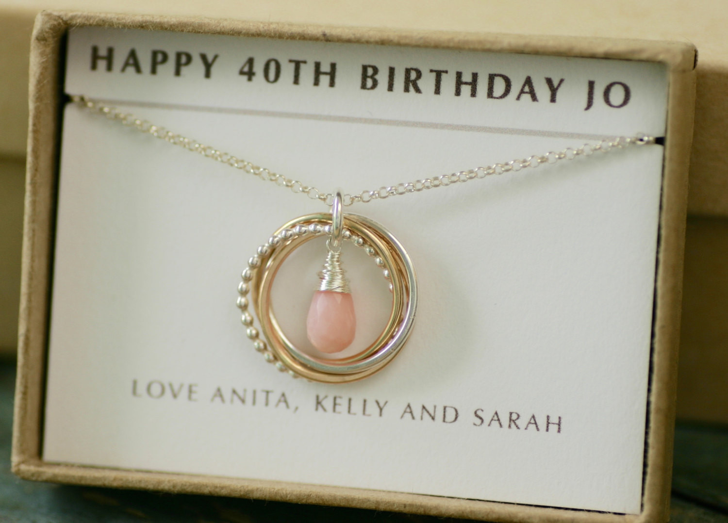 Best ideas about 40th Birthday Gifts For Her
. Save or Pin 40th birthday t for her October birthstone necklace pink Now.