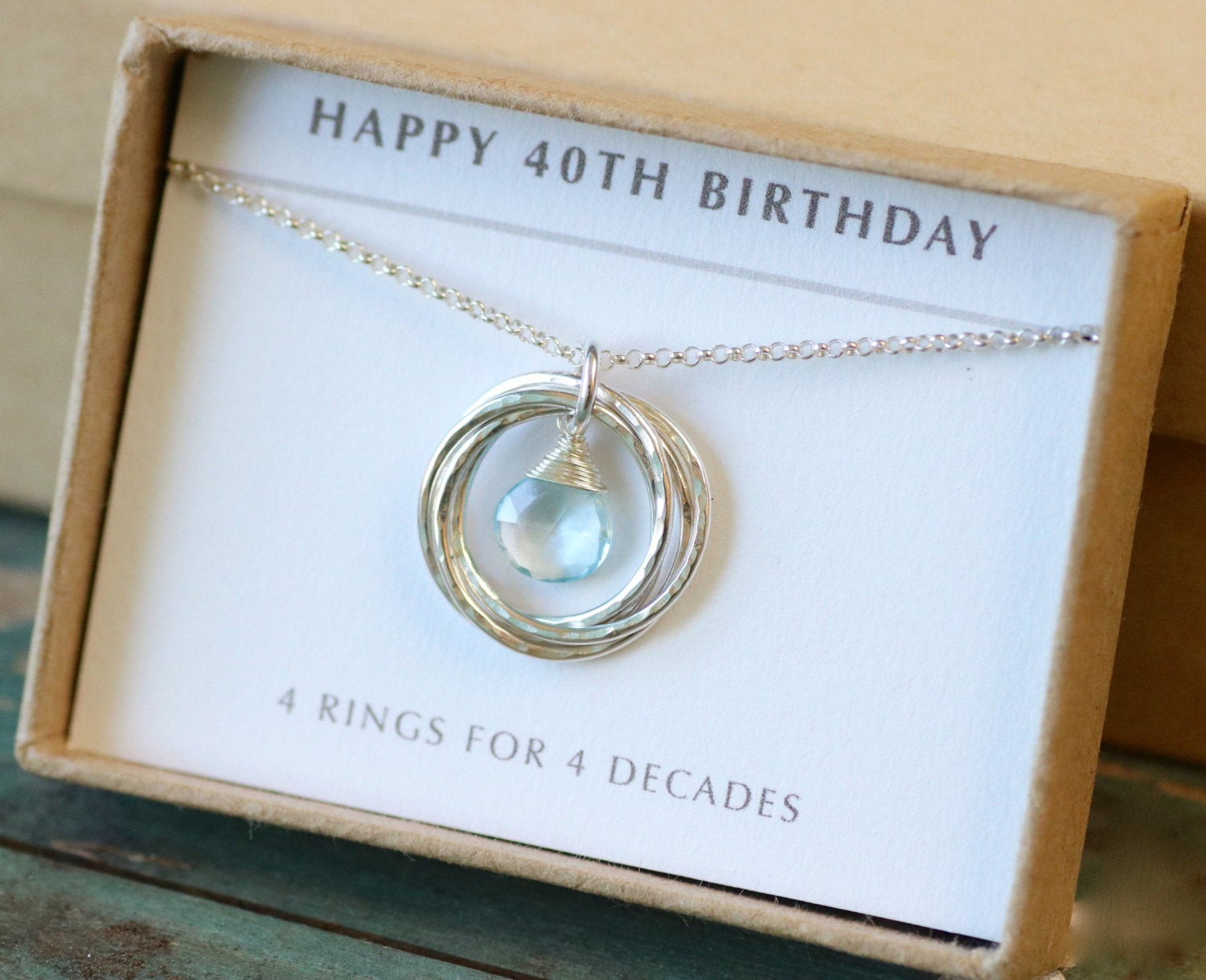 Best ideas about 40th Birthday Gifts For Her
. Save or Pin 40th birthday t for her December birthstone necklace blue Now.