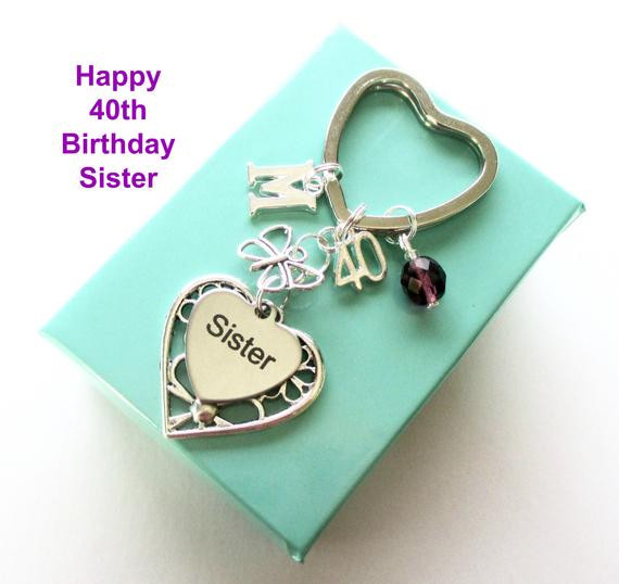 Best ideas about 40th Birthday Gifts For Sister
. Save or Pin 40th birthday t for Sister Personalised Sister keyring Now.