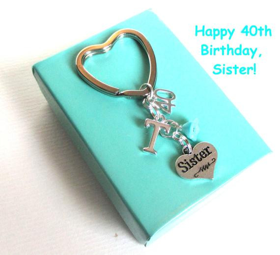Best ideas about 40th Birthday Gifts For Sister
. Save or Pin Sister 40th birthday t 40th keychain by DoodlepopDesigns Now.