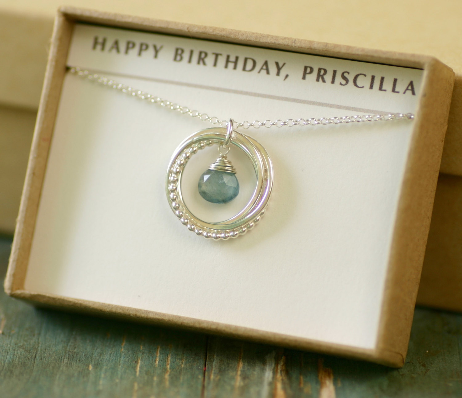 Best ideas about 40th Birthday Gifts For Sister
. Save or Pin 40th birthday t for sister jewelry aquamarine necklace Now.