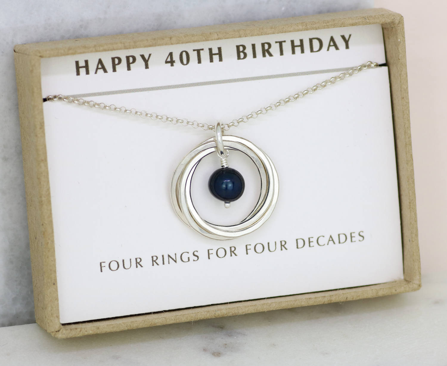 Best ideas about 40th Birthday Gifts For Wife
. Save or Pin 40th birthday idea black pearl necklace silver June birthday Now.