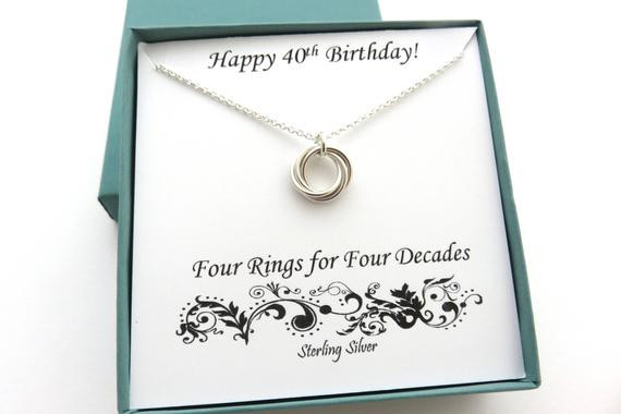 Best ideas about 40th Birthday Gifts For Women
. Save or Pin 40th Birthday Gifts for Women Sterling Silver Necklace 40th Now.
