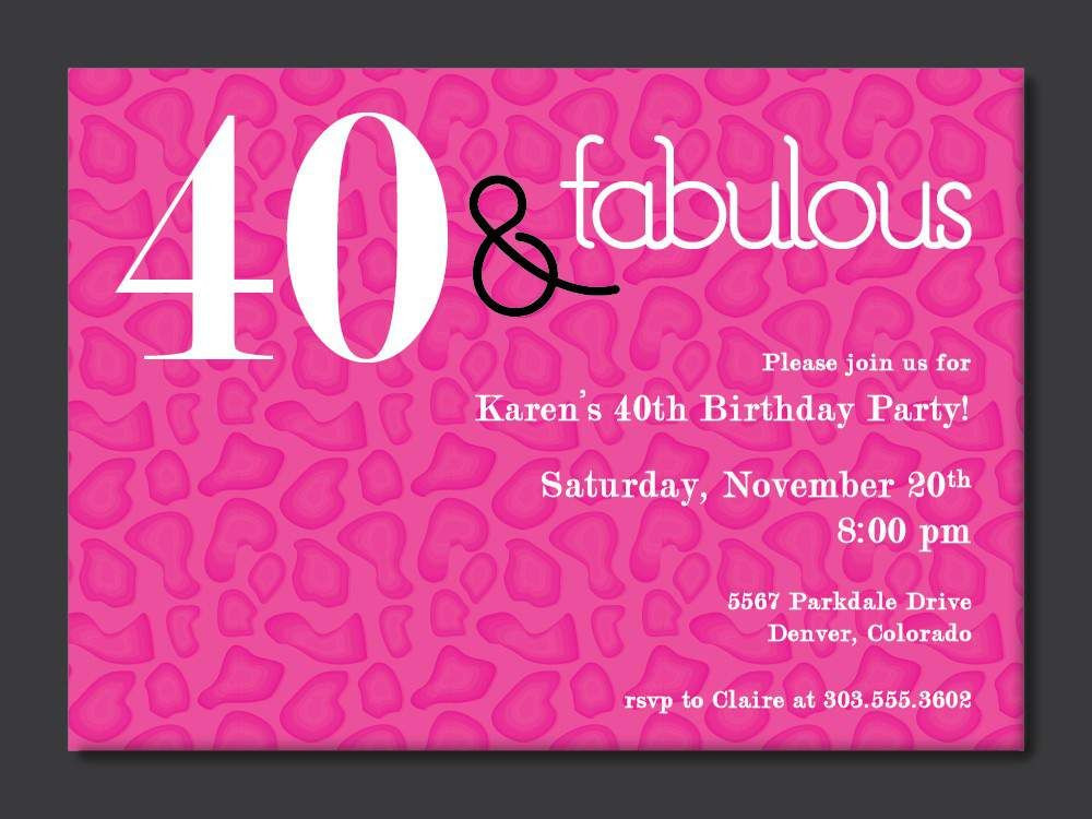 Best ideas about 40th Birthday Invitations For Her
. Save or Pin 40th Birthday Free Printable Invitation Template Now.
