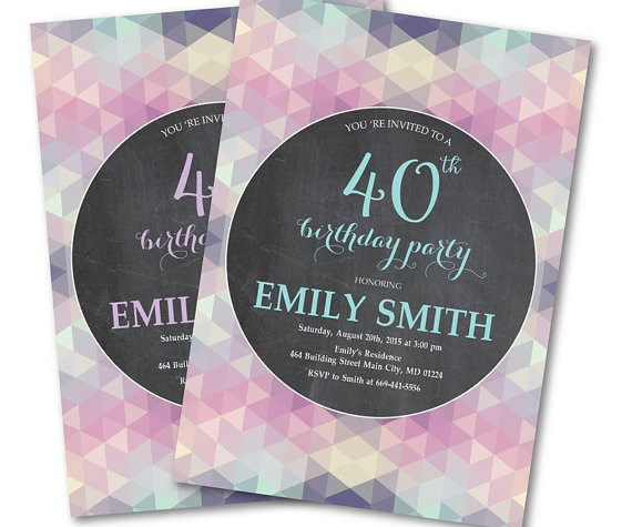 Best ideas about 40th Birthday Invitations For Her
. Save or Pin 40th Birthday Invitation Women Birthday Party any ages Now.