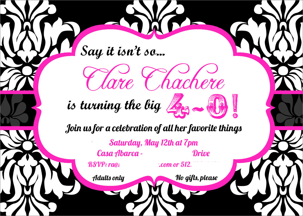Best ideas about 40th Birthday Invitations For Her
. Save or Pin Reflections on 40…and the Party Now.