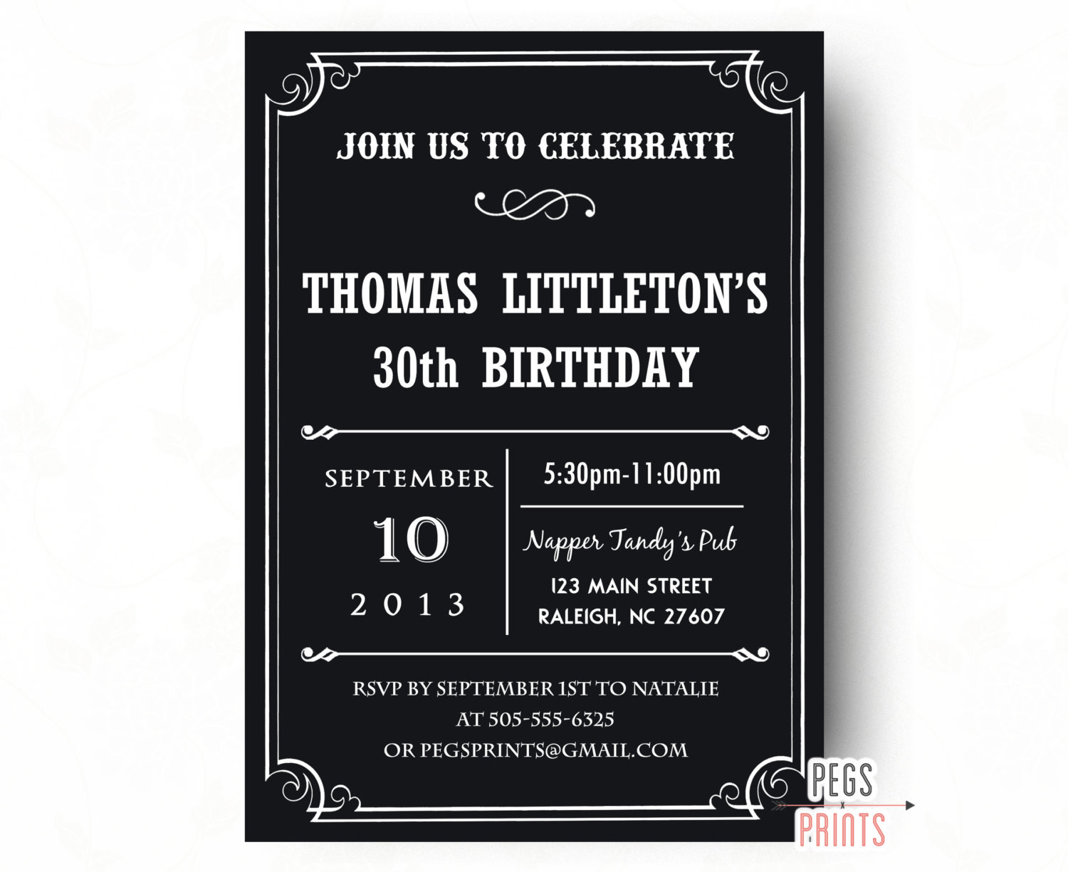 Best ideas about 40th Birthday Invitations For Him
. Save or Pin 40th Birthday Invitation for Men Printable 30th Birthday Now.