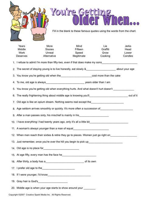 Best ideas about 40th Birthday Party Games
. Save or Pin Printable Over The Hill Party Game Now.