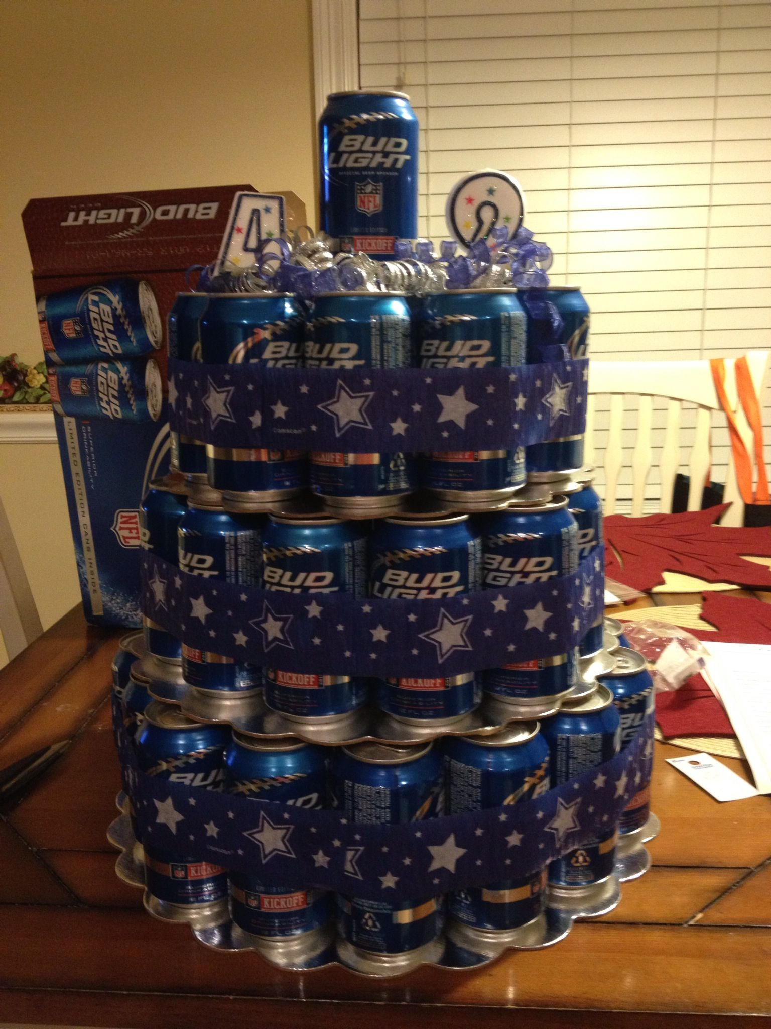 Best ideas about 40th Birthday Party Ideas For Husband
. Save or Pin Beer Can Cake with Dallas Cowboys Ribbon This was my Now.