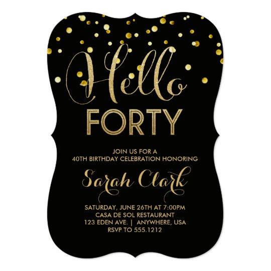 Best ideas about 40th Birthday Party Invitations
. Save or Pin 40th Birthday Party Invitation Now.