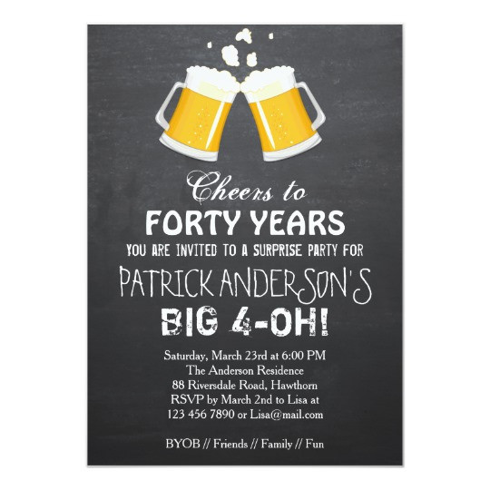 Best ideas about 40th Birthday Party Invitations
. Save or Pin 40th Birthday Invitation Beer 40th Birthday Now.