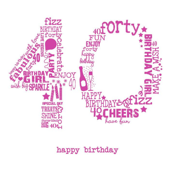 Best ideas about 40th Birthday Quotes Female
. Save or Pin Jeannine Rundle AD3278A 40TH FEMALE PINK Now.