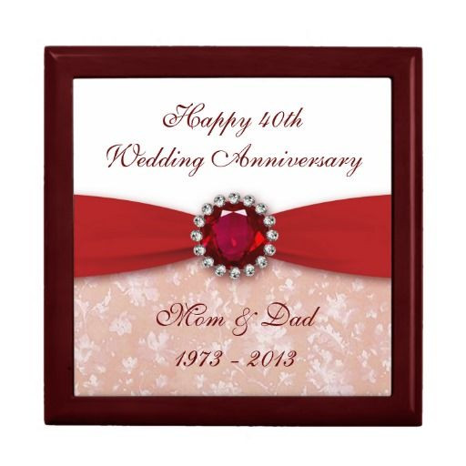 Best ideas about 40Th Wedding Anniversary Gift Ideas
. Save or Pin Damask 40th Wedding Anniversary Gift Box Now.