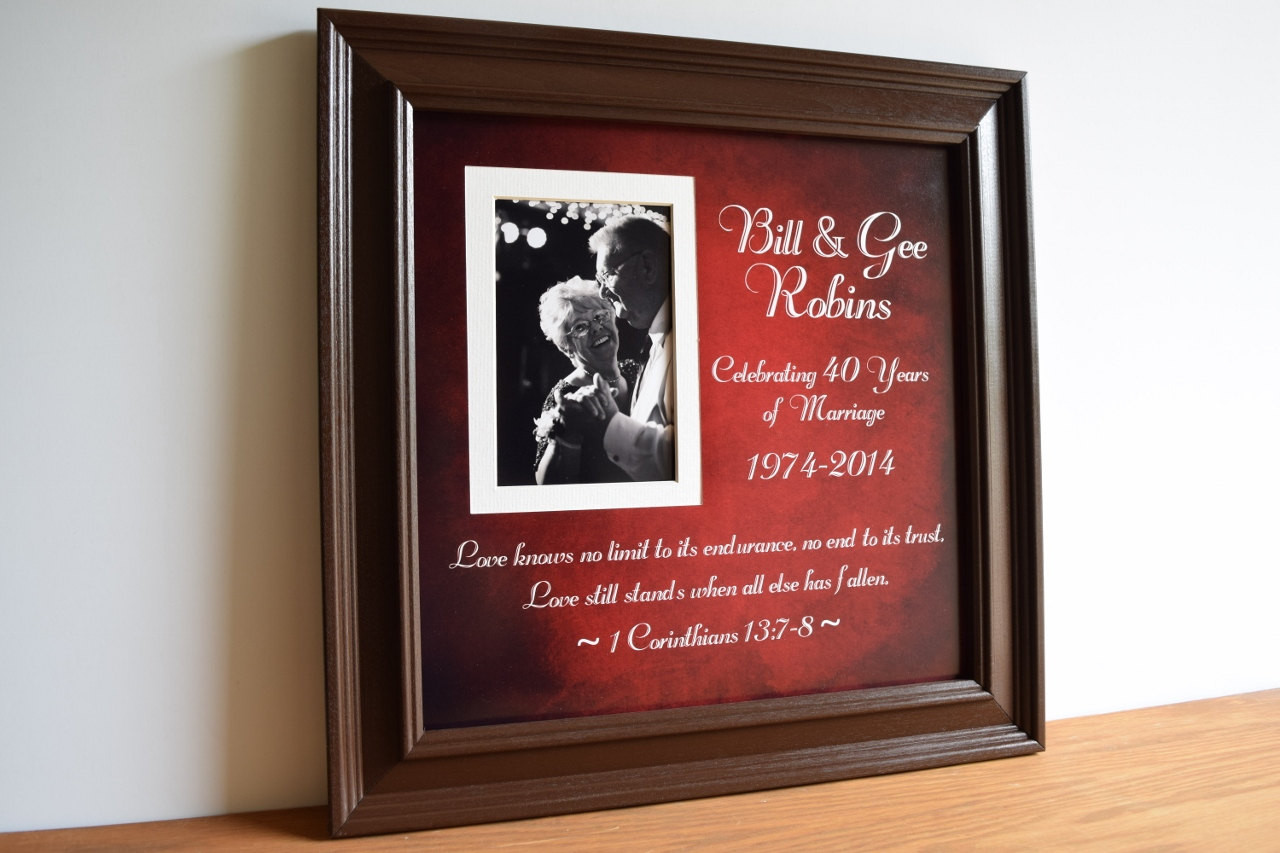 Best ideas about 40Th Year Anniversary Gift Ideas
. Save or Pin Anniversary Gift 40th Wedding Anniversary Parents Now.