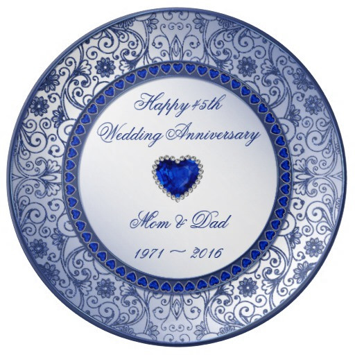 Best ideas about 45Th Wedding Anniversary Gift Ideas For Parents
. Save or Pin Sapphire 45th Wedding Anniversary Porcelain Plate Now.