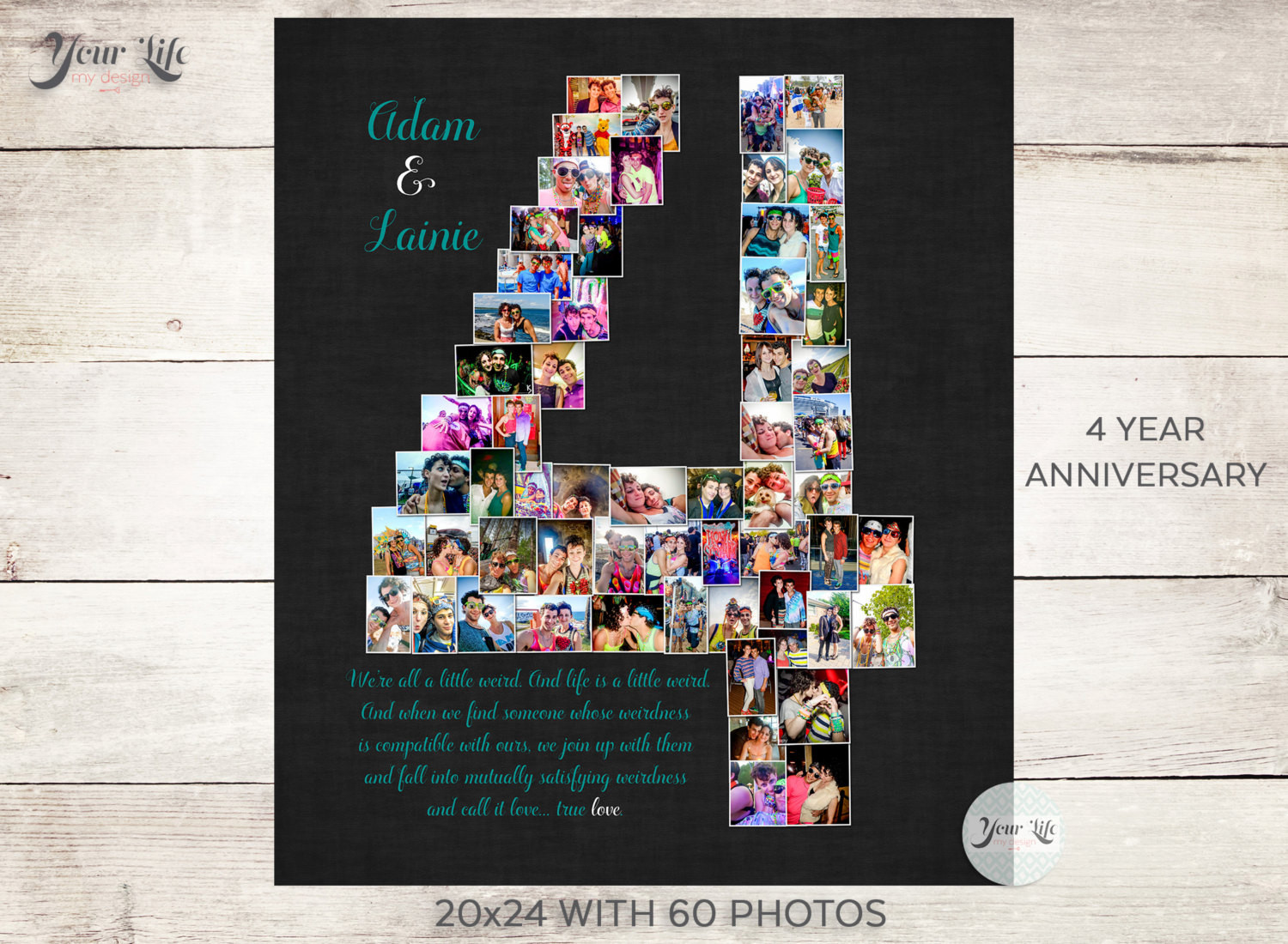 Best ideas about 4Th Anniversary Gift Ideas
. Save or Pin 4 YEAR ANNIVERSARY 4th Anniversary Gift Collage 4th Now.