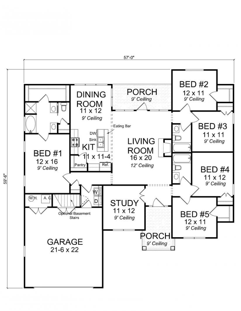 Best ideas about 5 Bedroom House Plans
. Save or Pin Traditional 5 Bedroom 3 Bath Craftsman with Now.