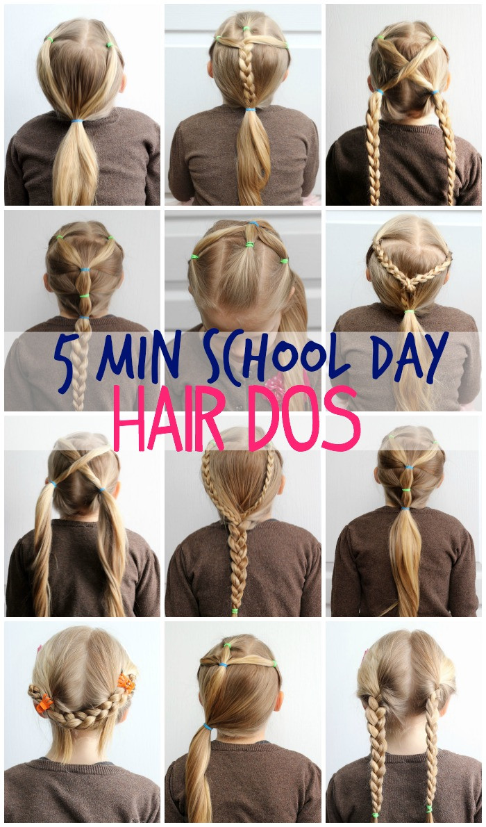 Best ideas about 5 Easy Hairstyles
. Save or Pin 5 Minute School Day Hair Styles FYNES DESIGNS Now.