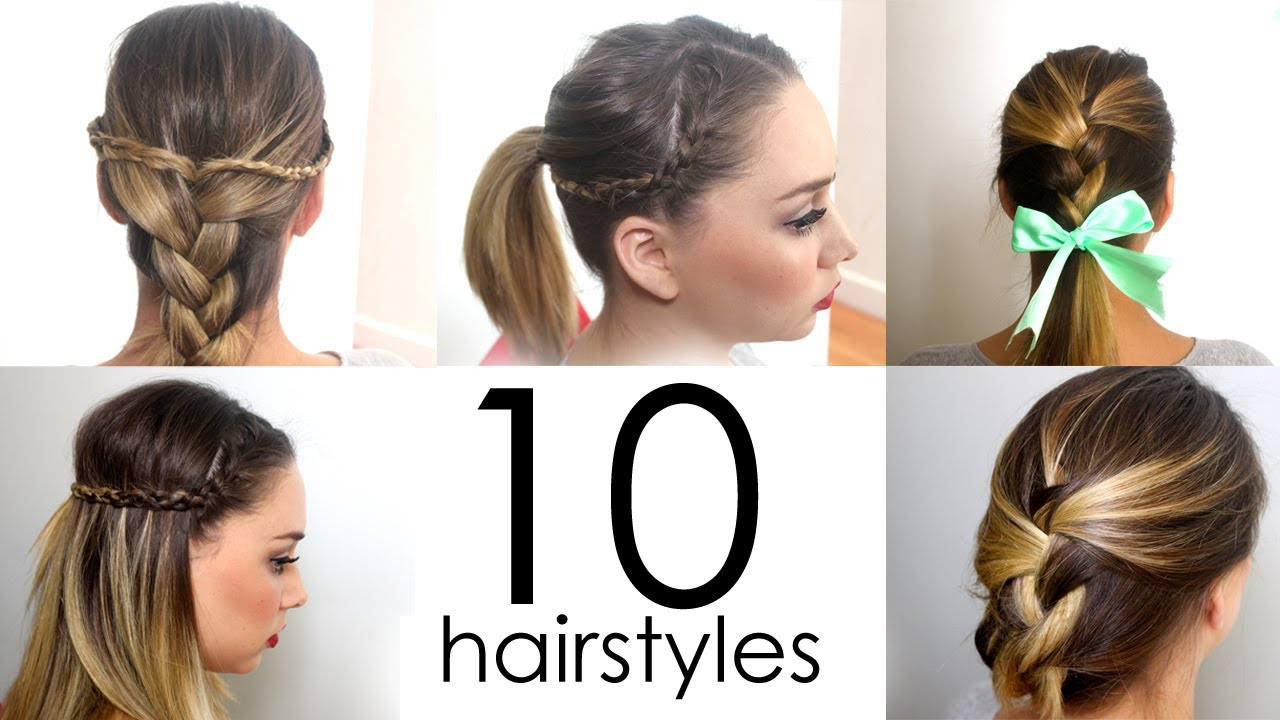 Best ideas about 5 Easy Hairstyles
. Save or Pin 10 Quick & Easy Everyday Hairstyles in 5 minutes Now.