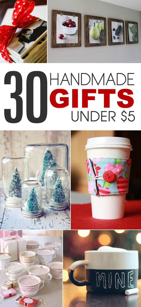 Best ideas about $5 Gift Ideas
. Save or Pin 30 Handmade Gift Ideas to Make For Under $5 Now.