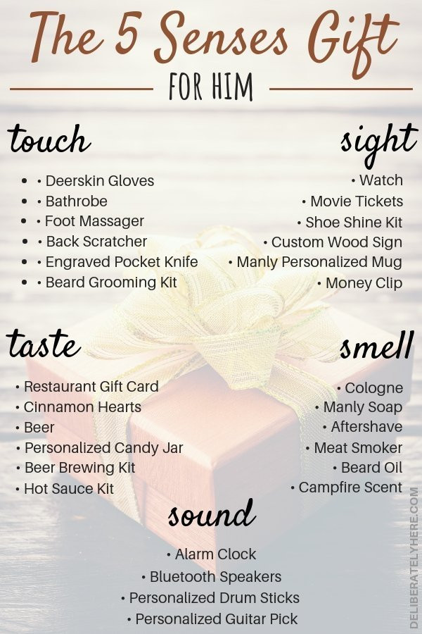 Best ideas about 5 Senses Gift Ideas For Him
. Save or Pin 5 Senses Gift for Him Now.