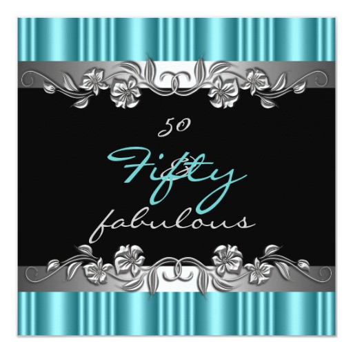 Best ideas about 50 And Fabulous Birthday Decorations
. Save or Pin 50 & Fabulous 50th Birthday Party Silver Teal Invitation Now.