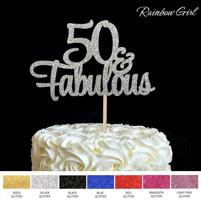 Best ideas about 50 And Fabulous Birthday Decorations
. Save or Pin 50 & Fabulous Cake Topper 50th Birthday Party Decorations Now.