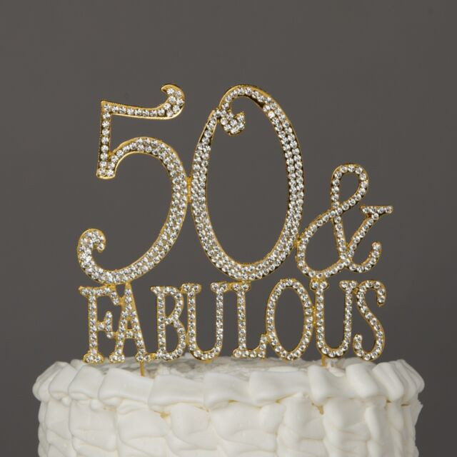 Best ideas about 50 And Fabulous Birthday Decorations
. Save or Pin 50 and Fabulous Cake Topper Gold for 50th Birthday Party Now.