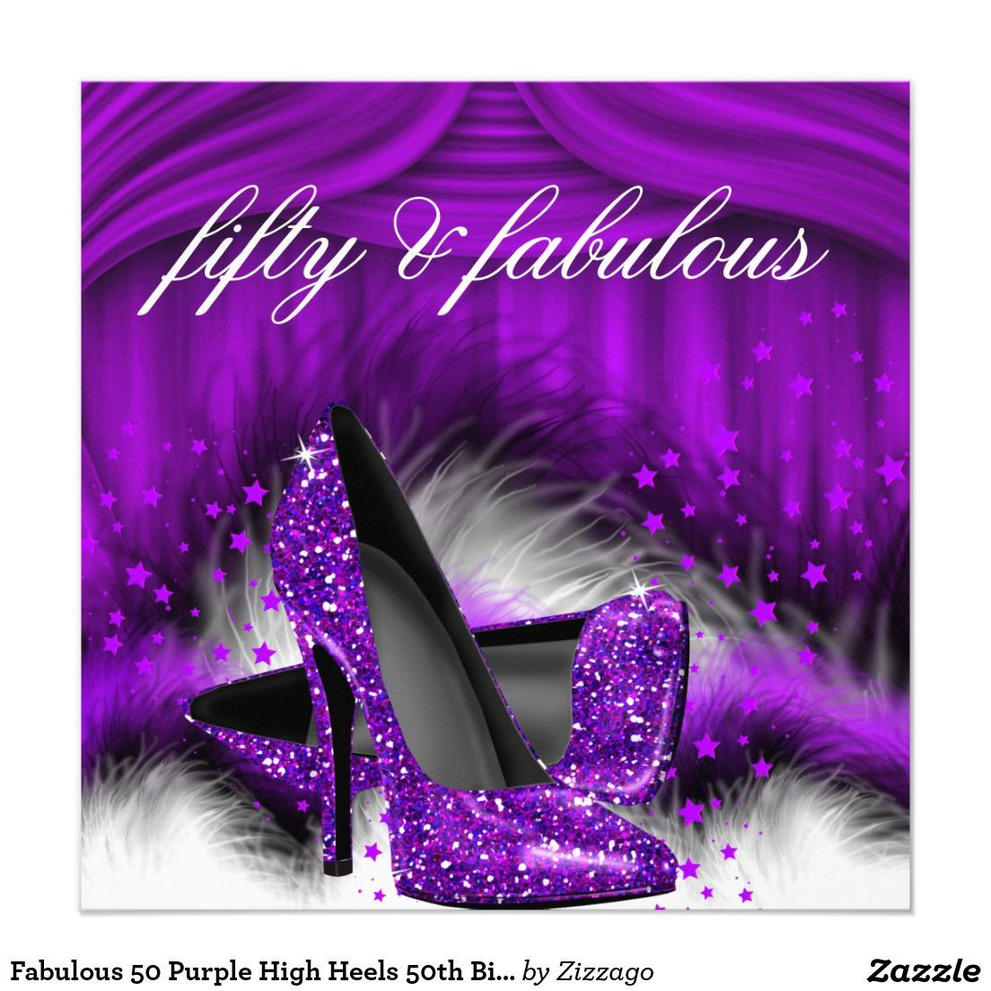 Best ideas about 50 And Fabulous Birthday Decorations
. Save or Pin Fabulous 50 Purple High Heels 50th Birthday Party Card Now.