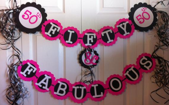 Best ideas about 50 And Fabulous Birthday Decorations
. Save or Pin 50th Birthday Decorations Party Banner Fifty & Fabulous Now.