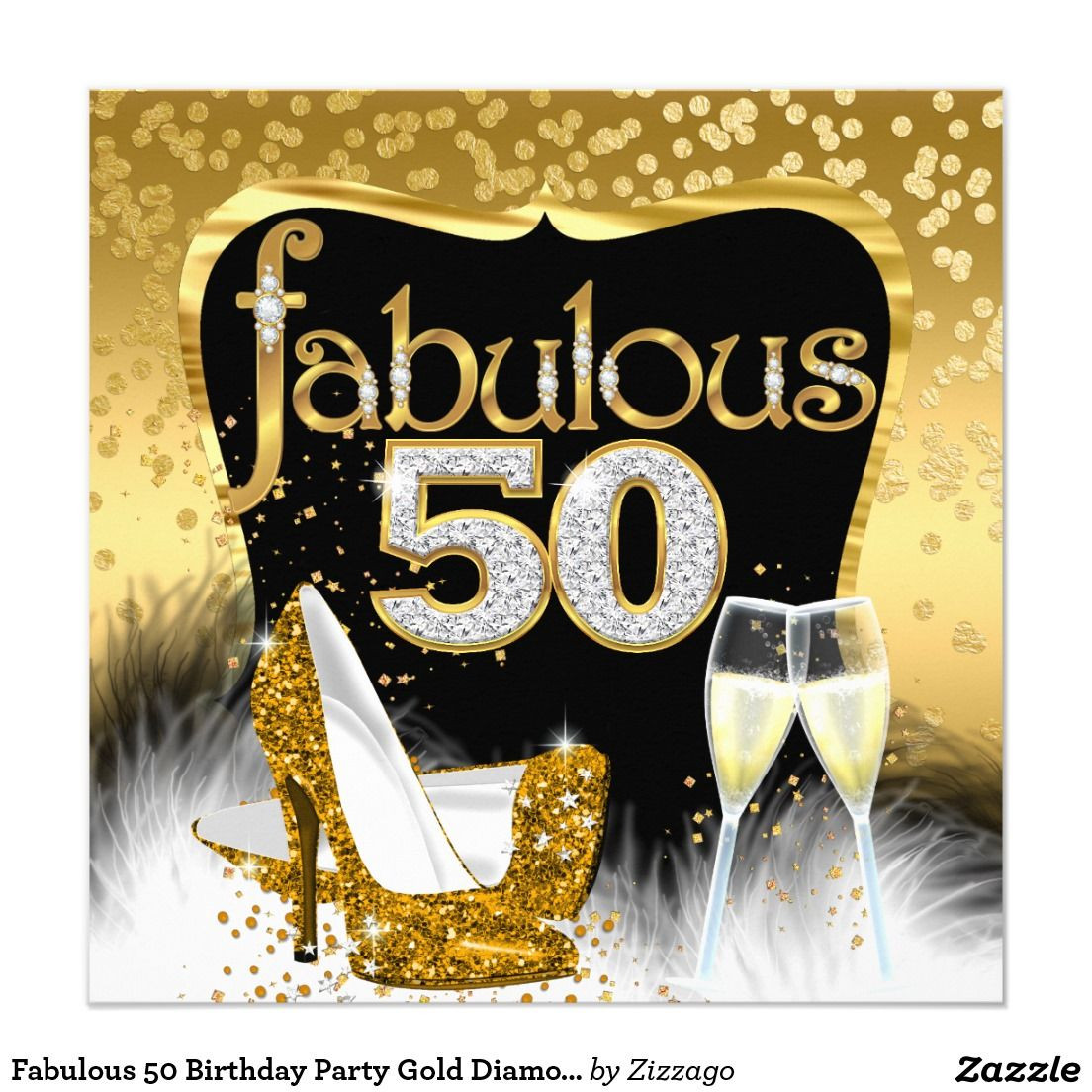 Best ideas about 50 And Fabulous Birthday Decorations
. Save or Pin Fabulous 50th Birthday Party Gold Diamond Glitter Card Now.