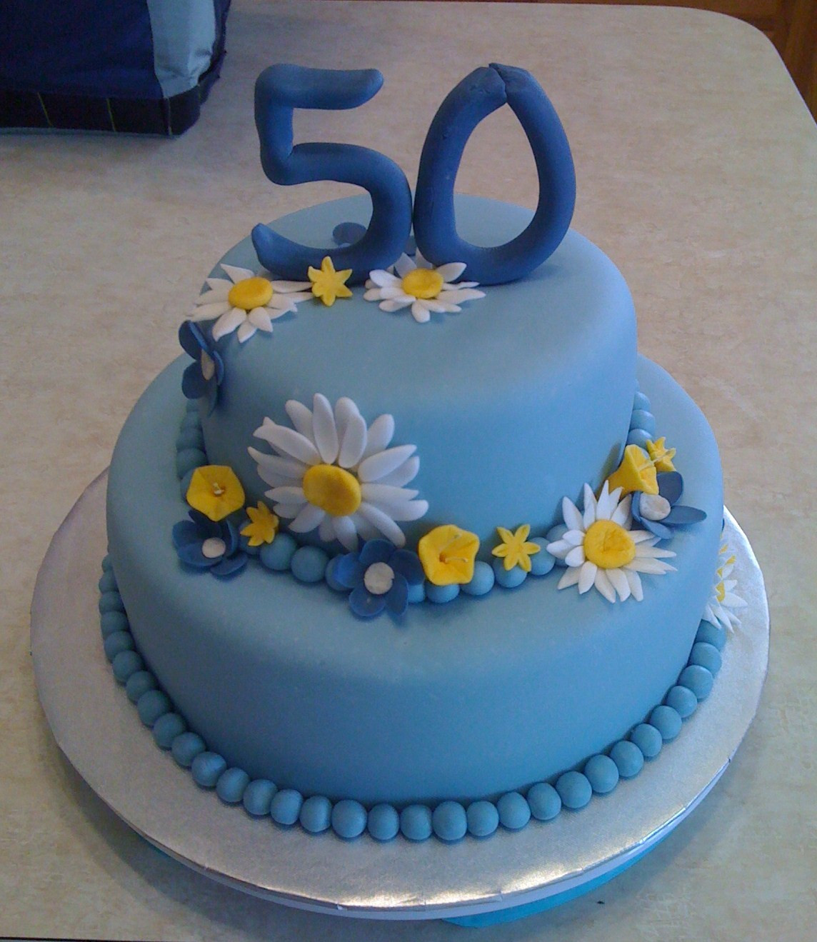 Best ideas about 50 Birthday Cake
. Save or Pin 50th Birthday Daisy Cake Now.