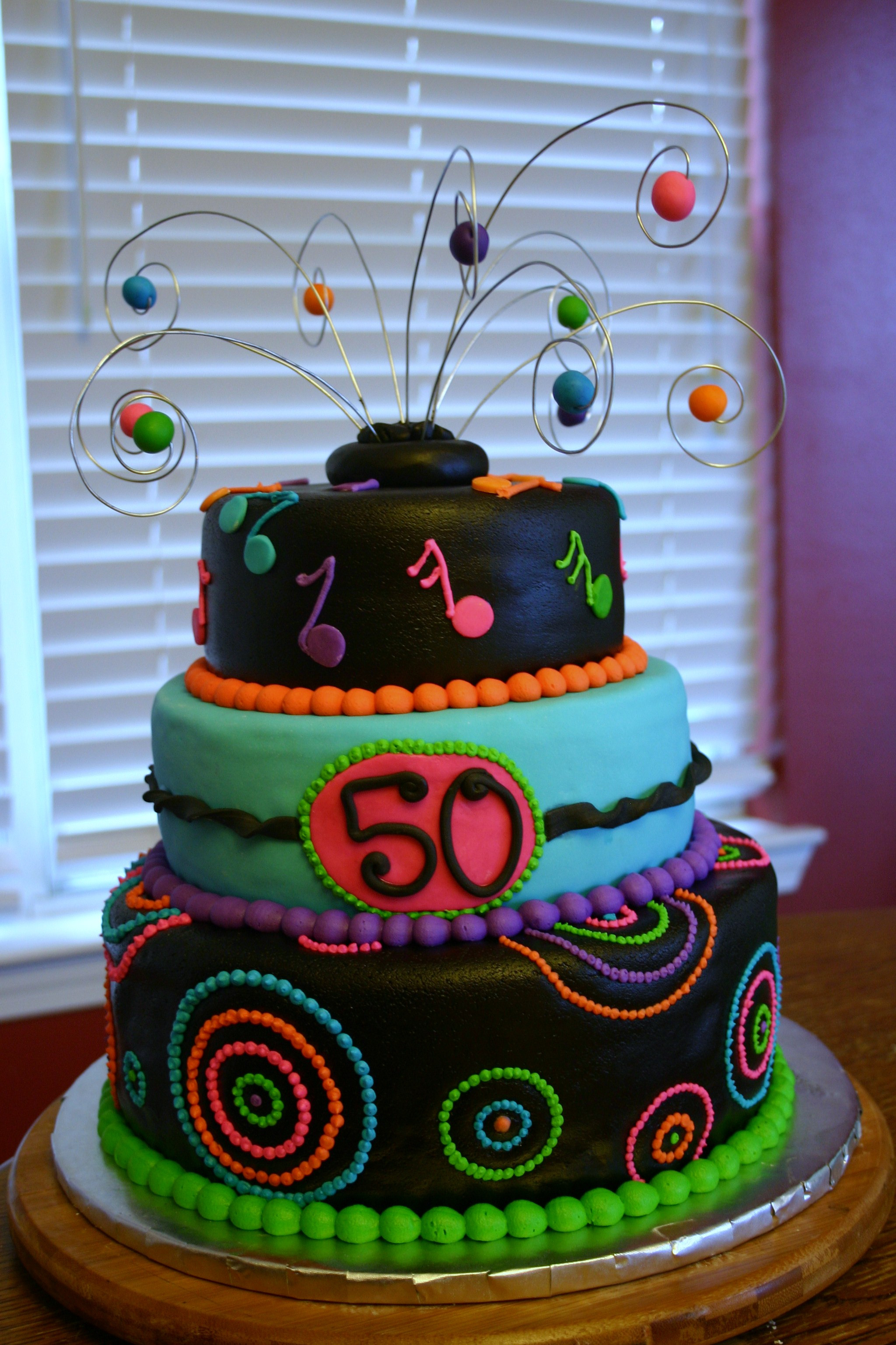Best ideas about 50th Birthday Cake
. Save or Pin Neon 50th birthday cake Now.