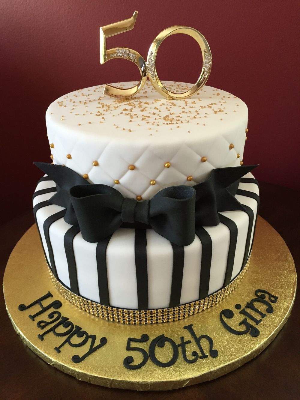 Best ideas about 50th Birthday Cake Ideas For Her
. Save or Pin Black and Gold 50th Birthday Cake Now.